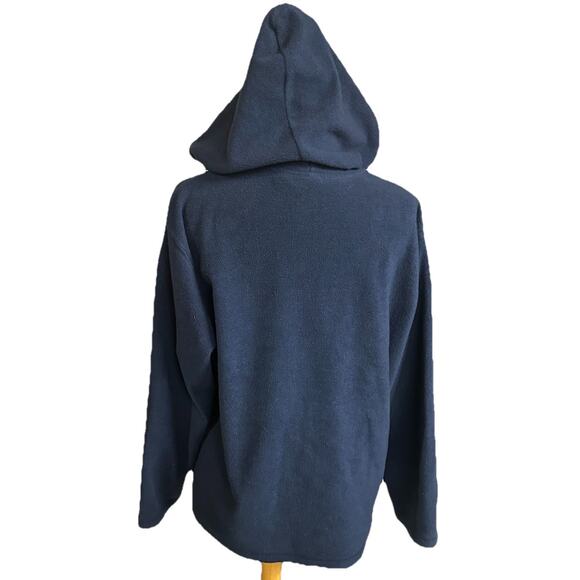 Vintage Disney Eeyore Zip Hoodie XL Blue Faux Fur Hood Cozy Graphic Jacket - Picture 3 of 8